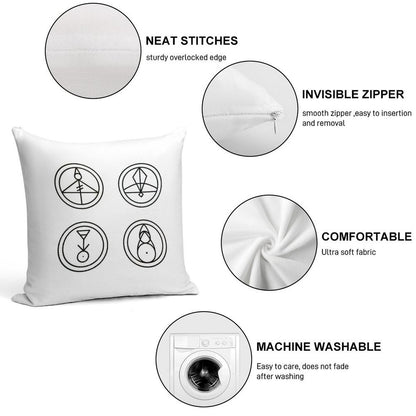 Luz's Glyphs Soft Durable Construction Throw Pillow