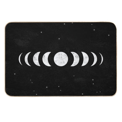 Moon Phase • Black & White  Eco-Friendly Bath Mat