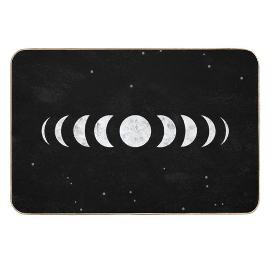 Moon Phase • Black & White  Eco-Friendly Bath Mat
