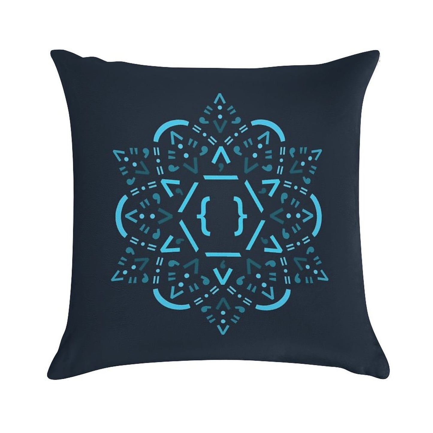 Code Mandala - React Framework Soft Luxury Feel Throw Pillow