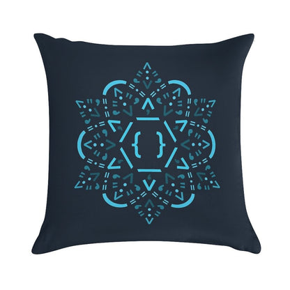 Code Mandala - React Framework Soft Luxury Feel Throw Pillow