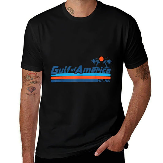 Gulf of USA America Est 2025 Retro Vintage Beach Mens Women Comfortable T-Shirt