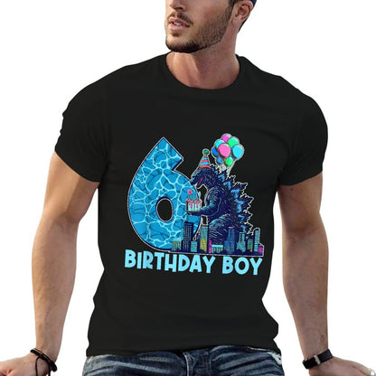 Birthday Boy Kaiju Vintage Birthday Monster 6 Year Old  Tagless Design T-Shirt