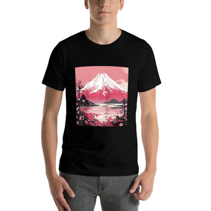 Nihon's Blossom Peaks Waterfall Symphony's Twilight Ballet Raglan Baseball  Cotton T-Shirt