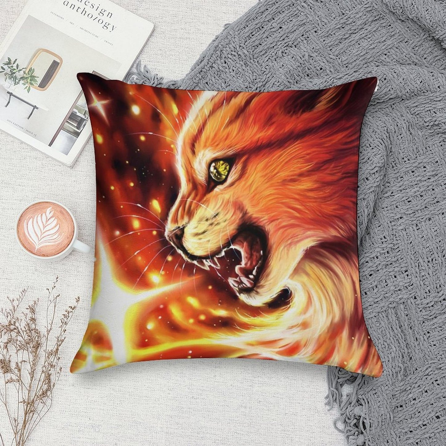 Fire Star Soft Easy Maintenance Throw Pillow