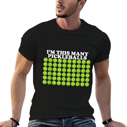 I'm This Many Pickleballs Paddleball Lover 60th Birthday  Tagless Design T-Shirt