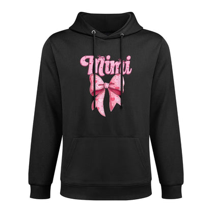 Mothers Day Coquette Bow Family Matching Groovy Pink Mimi Casual Wear Hoodie