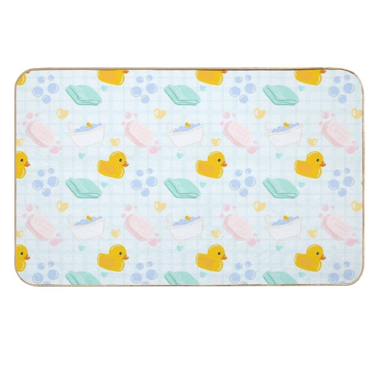 Cute Rubber Ducky Bath Time  Absorbent Bath Mat