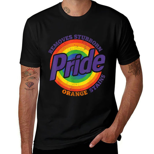 Pride Removes Stubborn Orange Stains Pride Month LGBTQ Retro Breathable T-Shirt