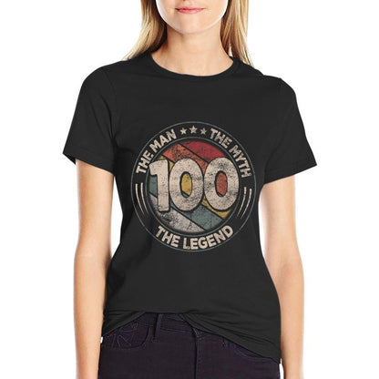 100th Birthday The Legend Retro 100 Years 100th Birthday  Lightweight T-Shirt