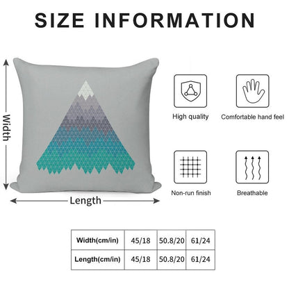 Many Mountains Soft Hidden Zipper Throw Pillow