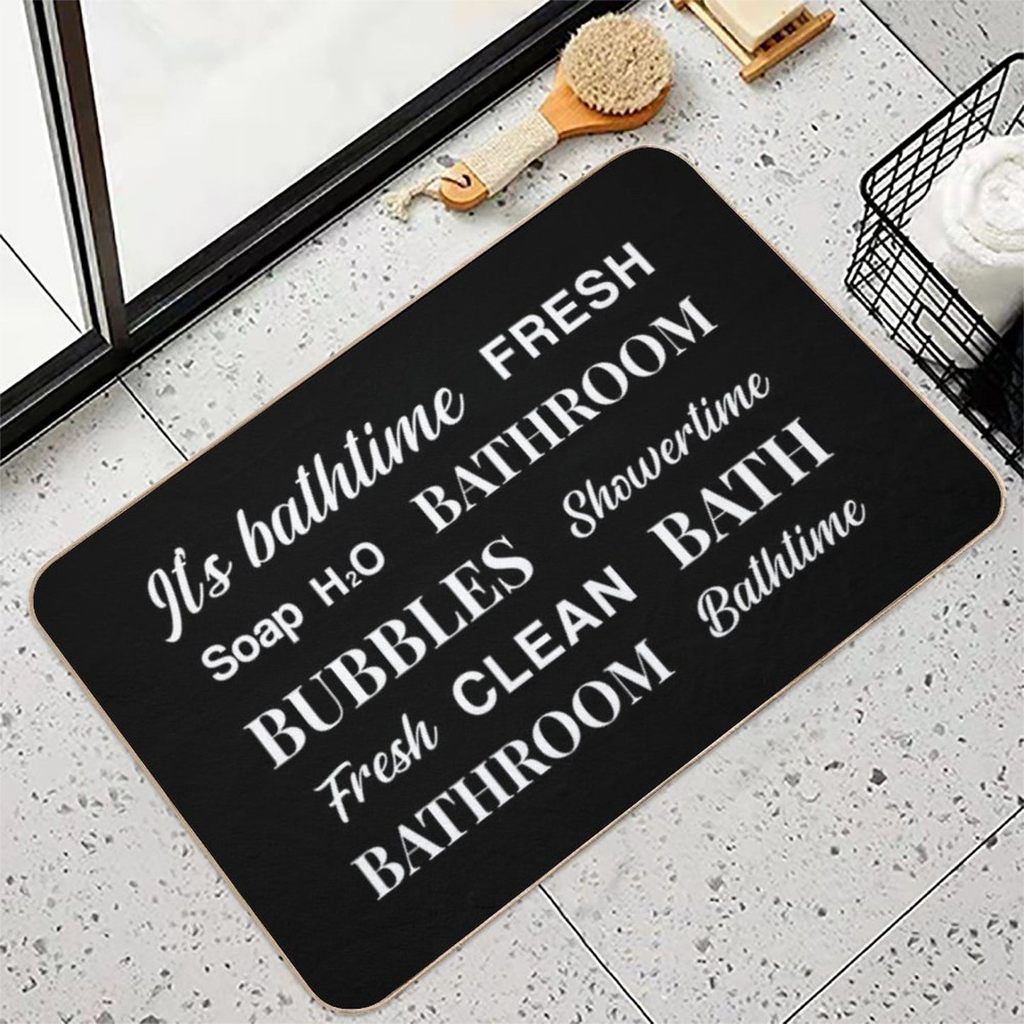 Cute Bathroom Bath Mat Design  Easy To Clean Bath Mat