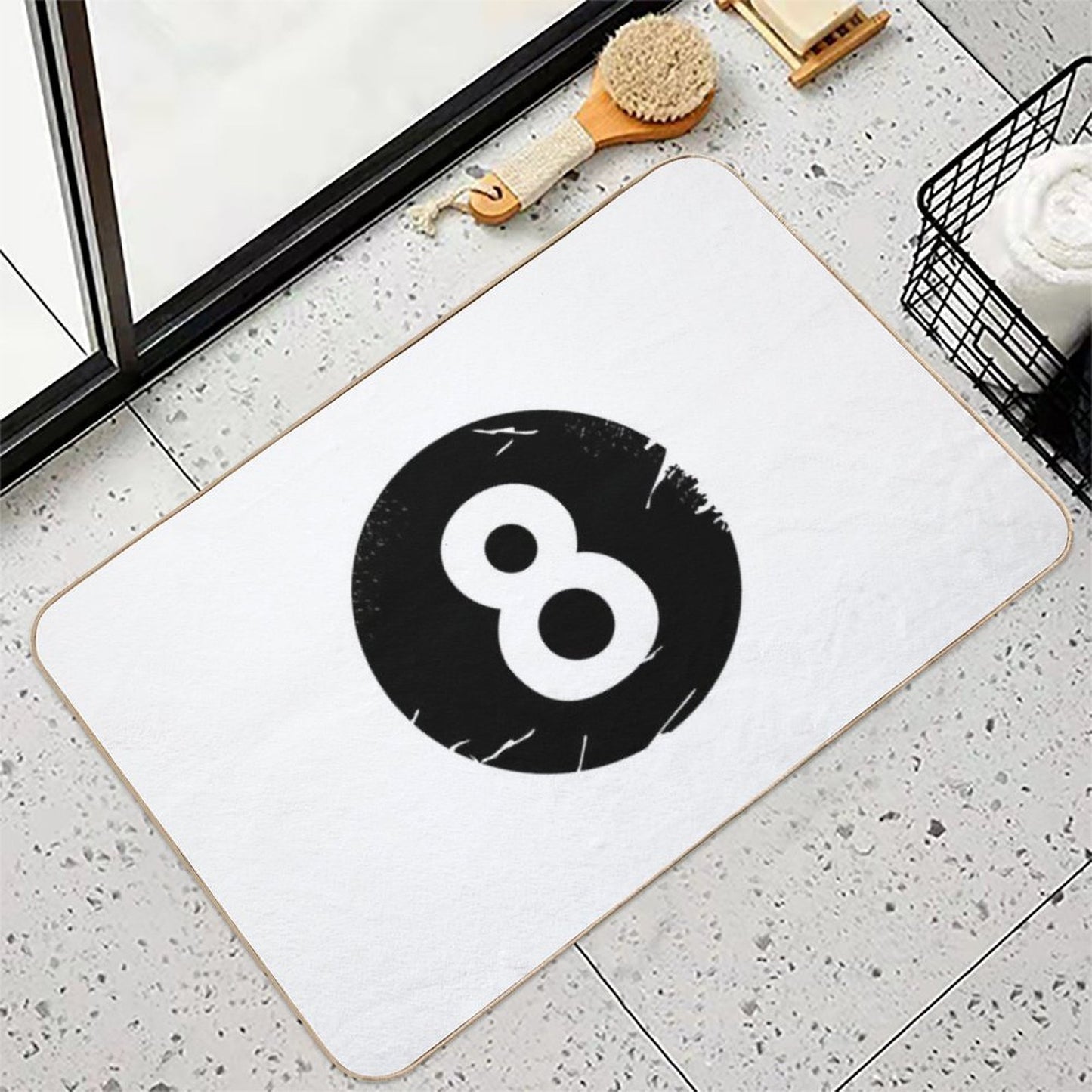 8 BALL BILLIARDS POOL EIGHT-BALL  Pet-Safe Bath Mat