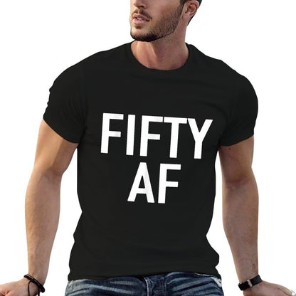 Fifty AF Happy 50th Birthday Gift Ideas For Men Women  Lightweight T-Shirt