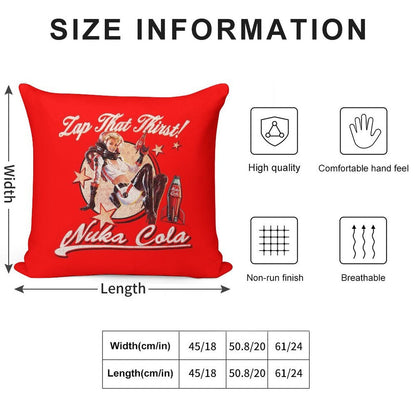 Nuka Pinup Girl Worn-Out Dks Soft Durable Construction Throw Pillow