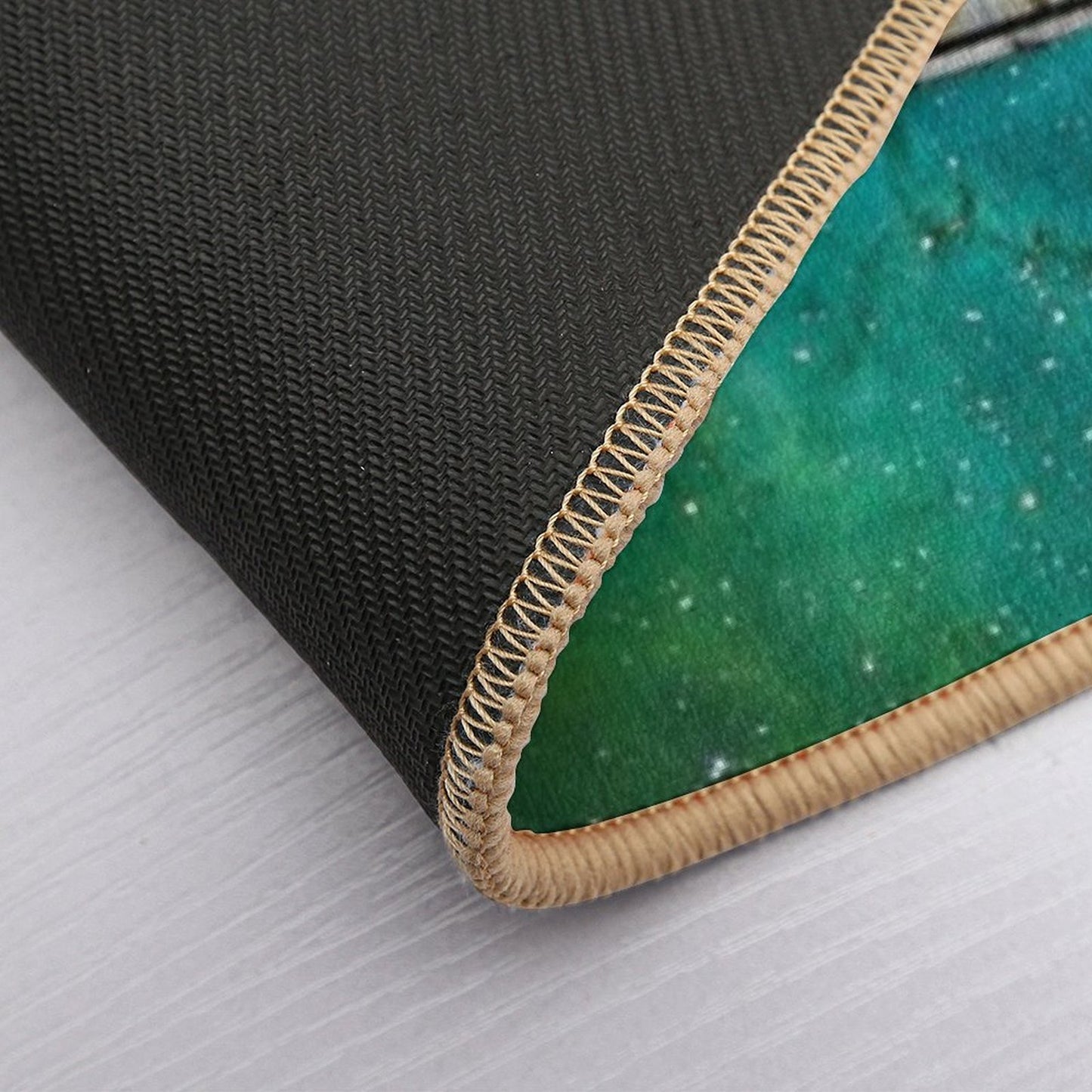 BIOSHOCK X Emerald Green Galaxy  Easy Maintenance Bath Mat