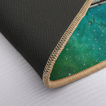 BIOSHOCK X Emerald Green Galaxy  Easy Maintenance Bath Mat