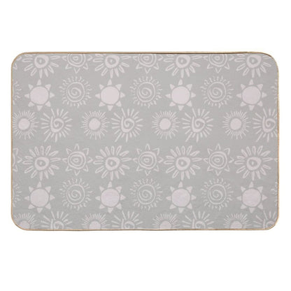 Magical Sun Bohemian Dreamy Aesthetic In Muted Colors Taupe  Versatile Bath Mat
