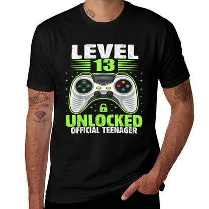 Officialnager 13th Birthday Level 13 Unlocked  Vintage-inspired T-Shirt