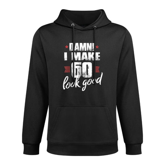 60th Birthday Giftss for Men, Damn I Make 60 Look Good Kangaroo Pocket Hoodie