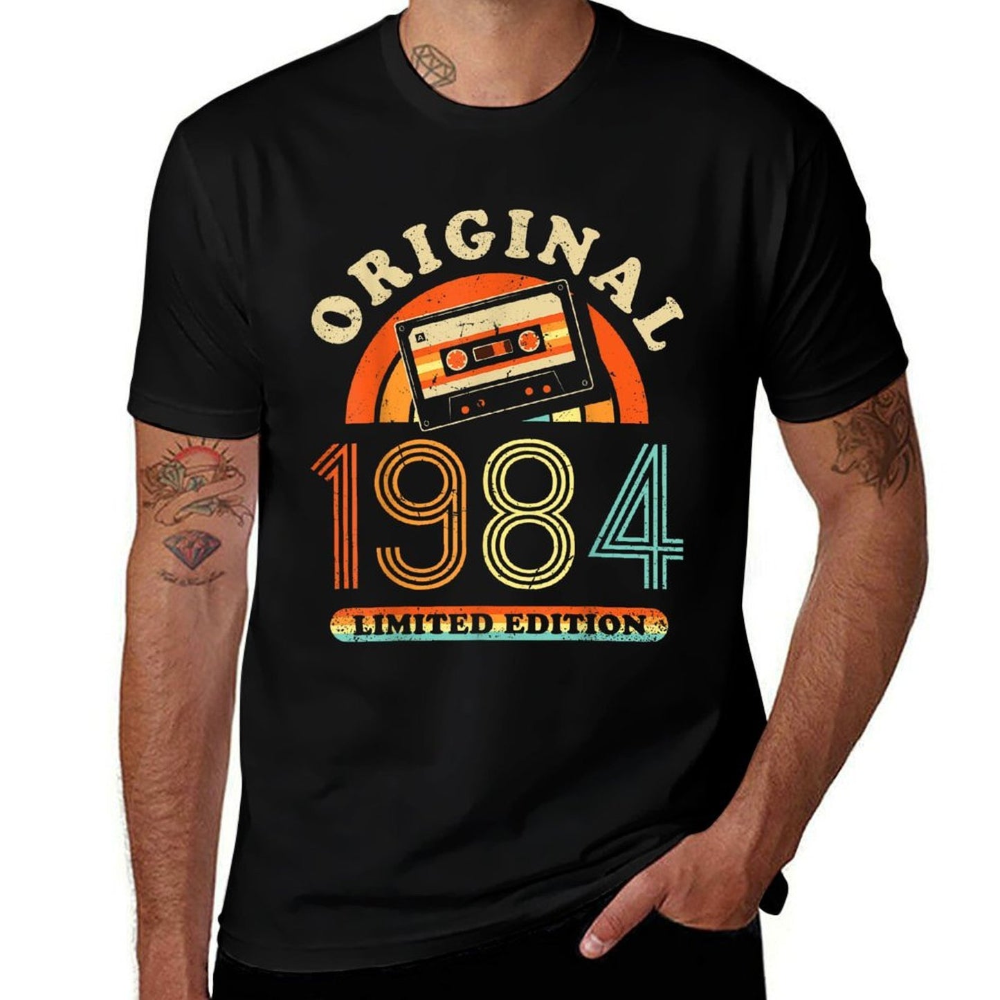 Retro Limited Edition 1984 Cassette Tape 40th Birthday  High-quality Stitching T-Shirt
