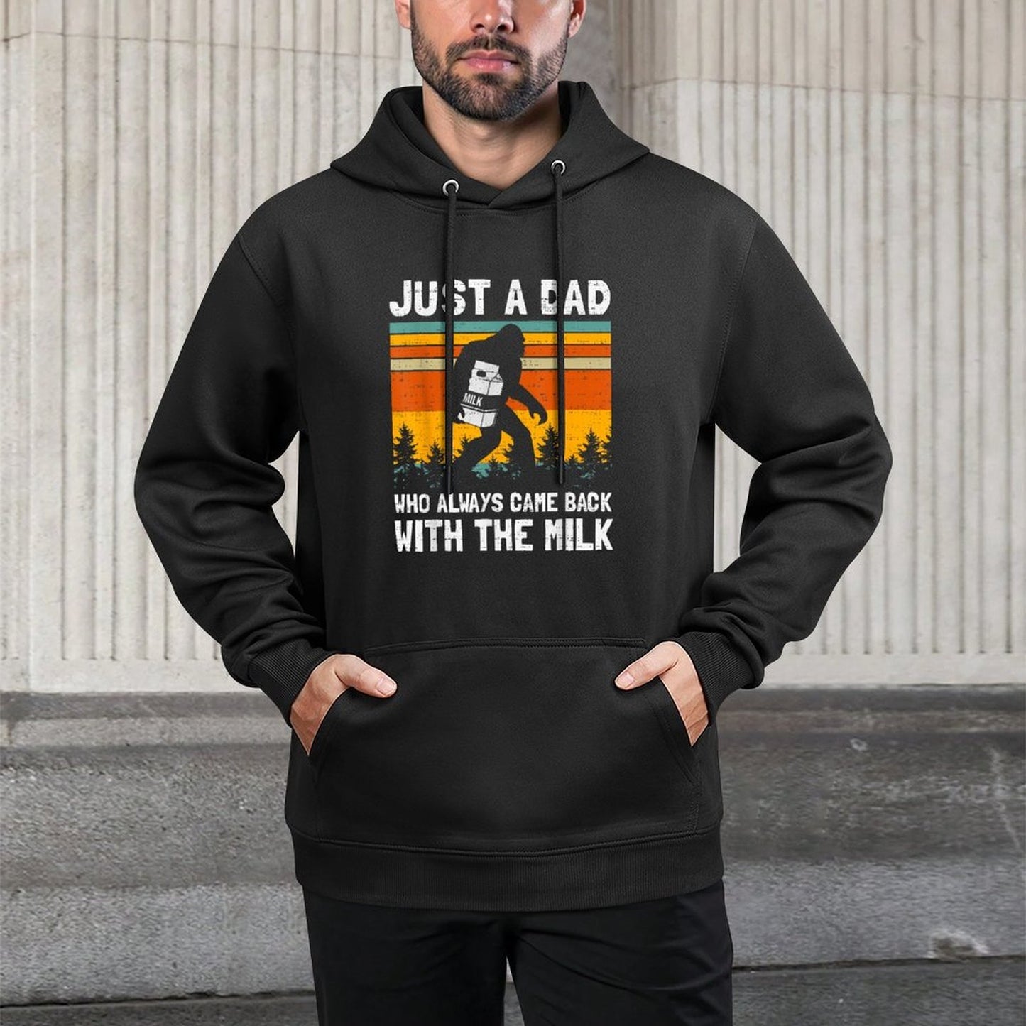 Just A Dad Who Always Came Back With The Milk Fathers Day Easy Care Hoodie