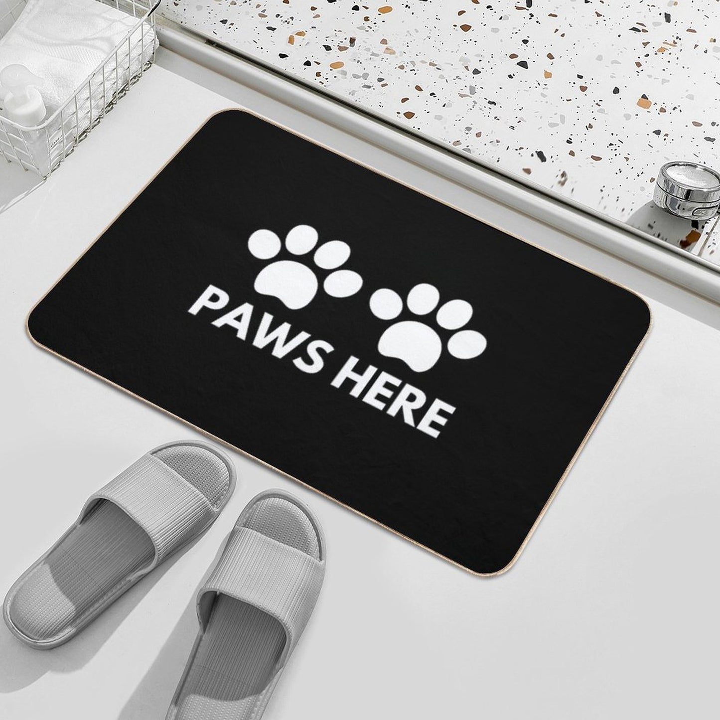 Paws Here  Rapid-Drying Bath Mat