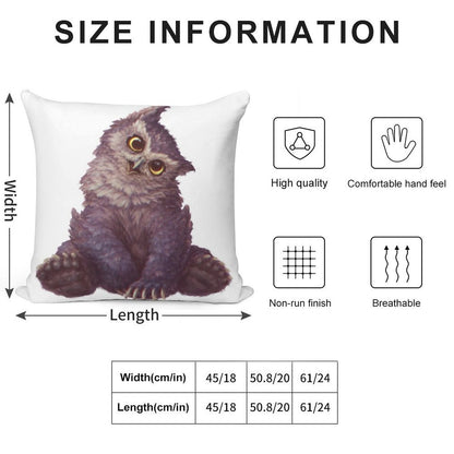 Owlbear Cub Soft Warmth Comfort Throw Pillow