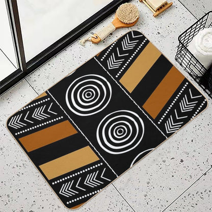 African Mud Cloth Artistry Art  Long-Lasting Bath Mat