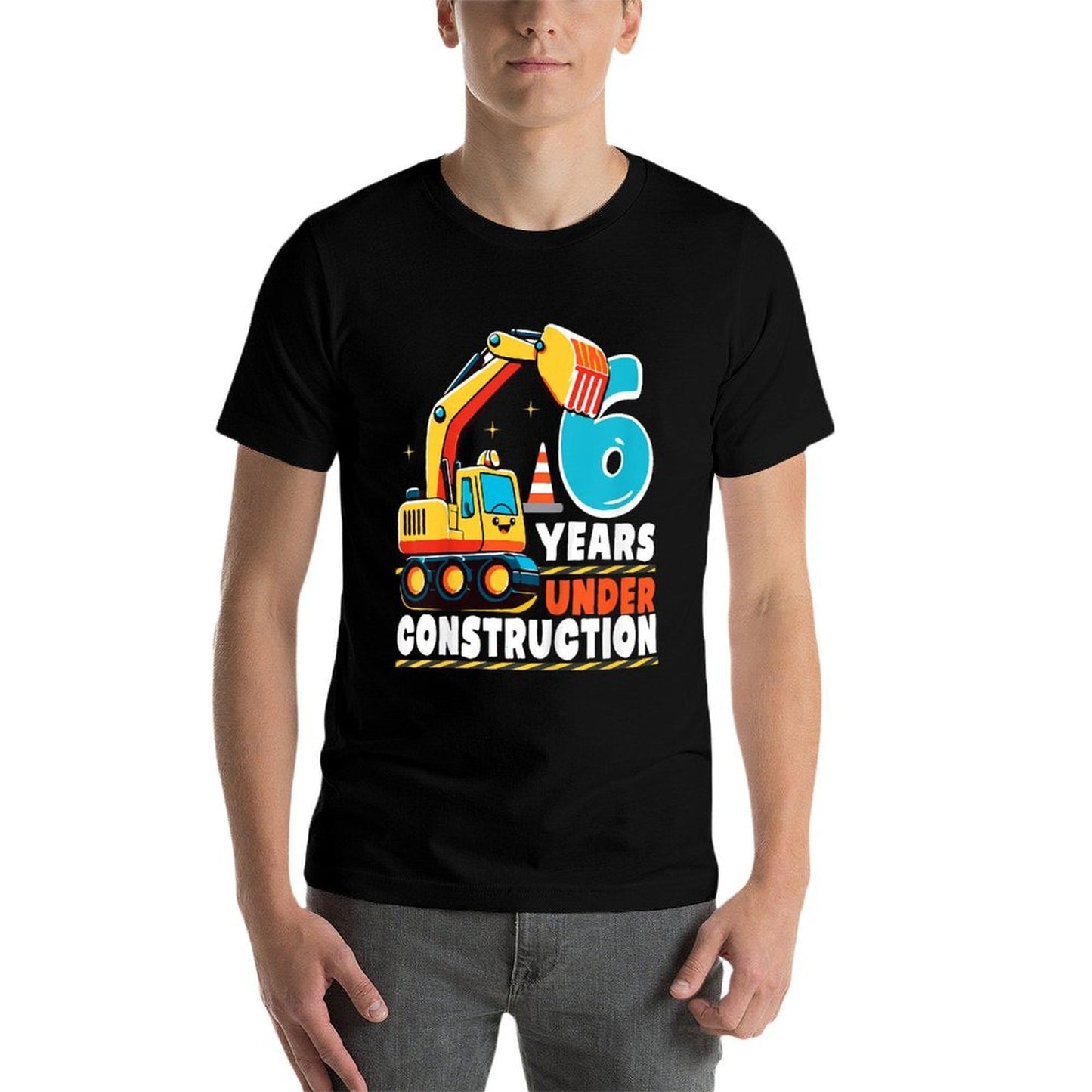 Kids 6 Years Under Construction Boy Six Year Old 6th Birthday  Versatile T-Shirt