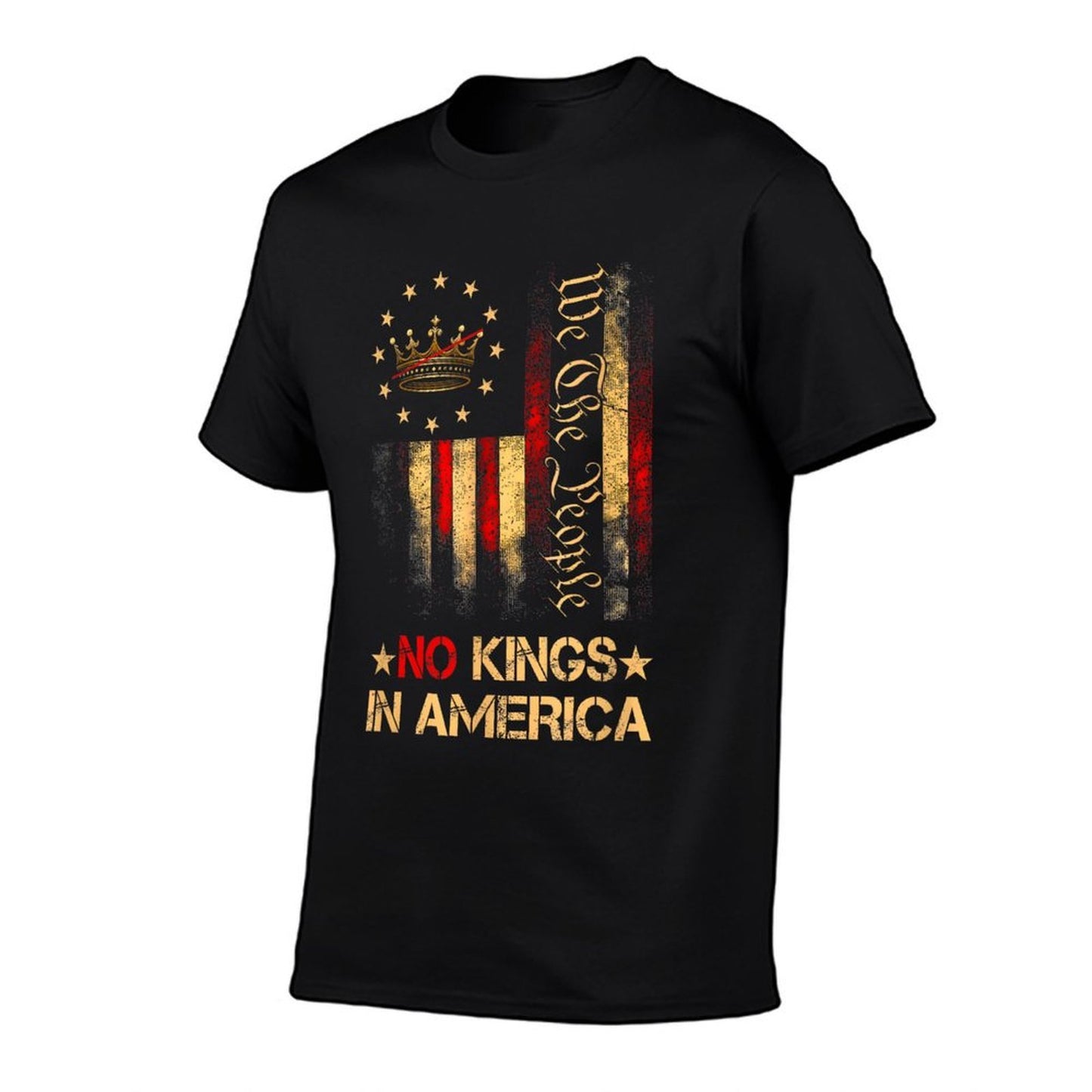 No Kings In America  Summer-ready Fabric T-Shirt