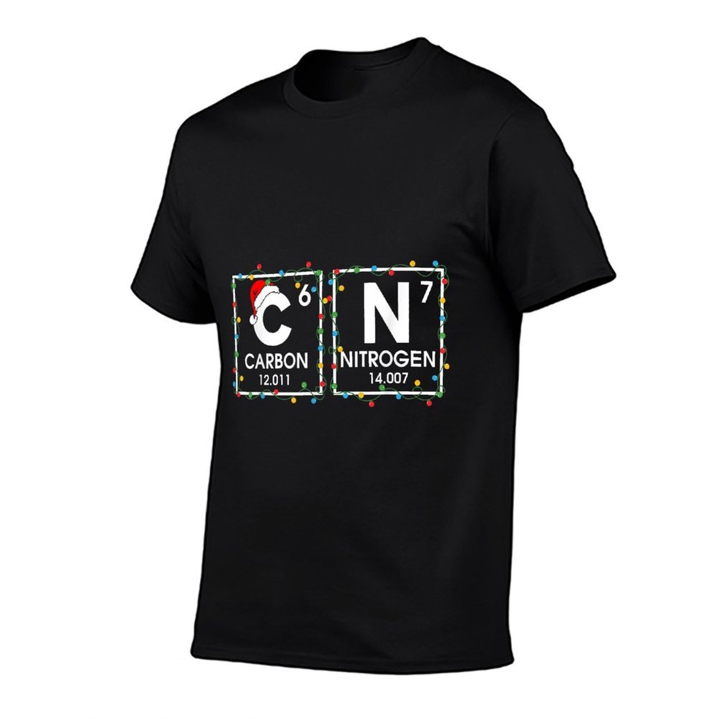 Six Seven Christmas Carbon Nitrogen 67 Funny Science Teacher  Graphic-printed T-Shirt