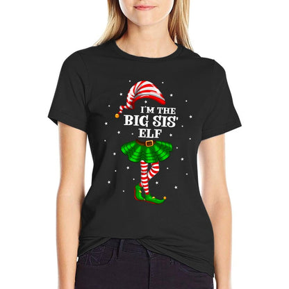 Matching Family Group Im The Big Sis Elf Christmas  Lightweight T-Shirt