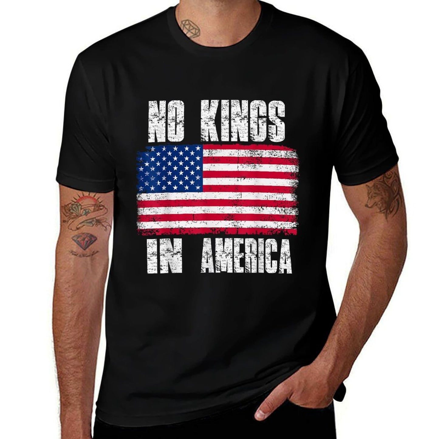 No Kings In America Since 1776 USA  Relaxed-fit T-Shirt