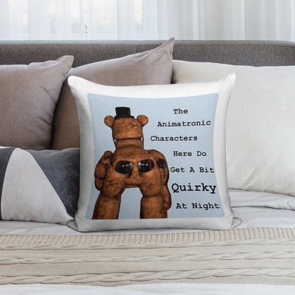 Quirky Animatronics Soft Hidden Zipper Throw Pillow