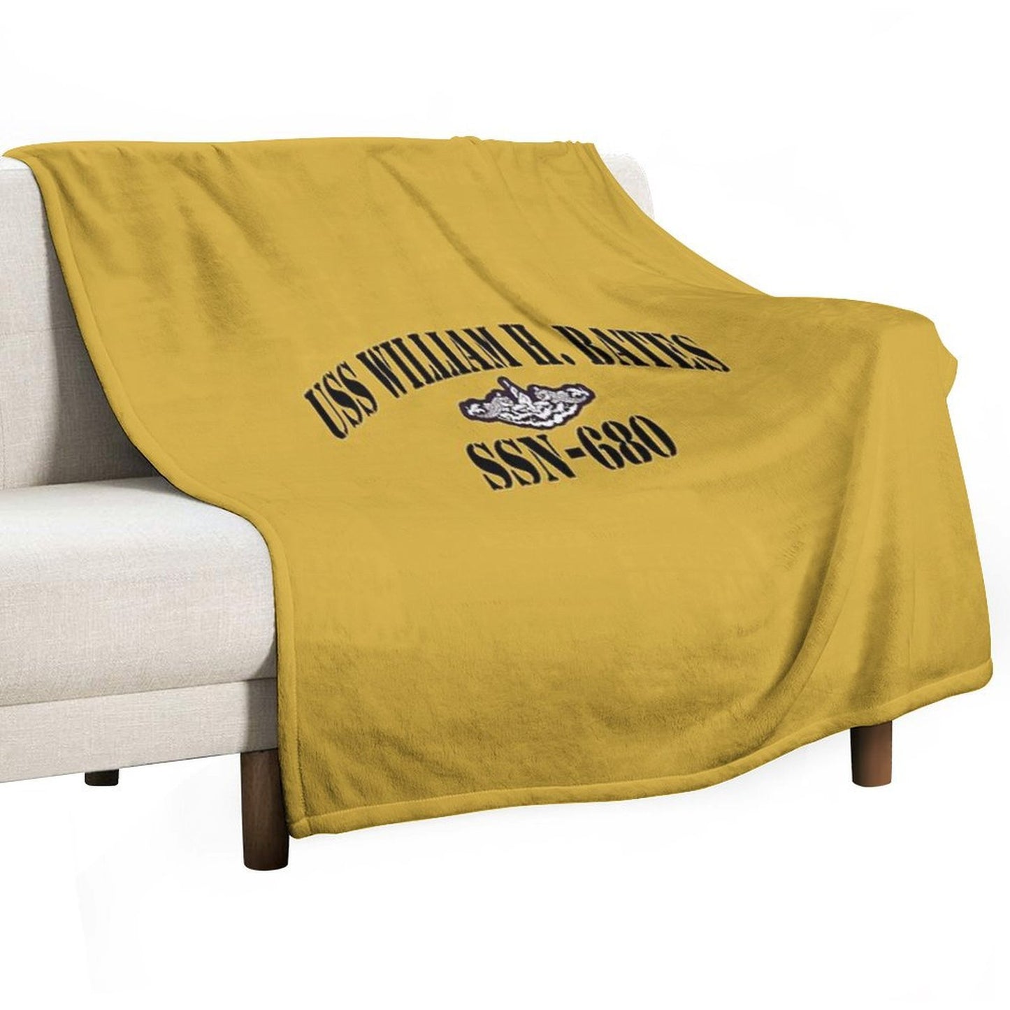 USS WILLIAM H. BATES (SSN-680) SHIP'S STORE Eco-conscious Throw Blanket