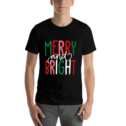 Merry And Bright Christmas Xmas Tree Pajamas Family Holiday  Moisture-wicking T-Shirt