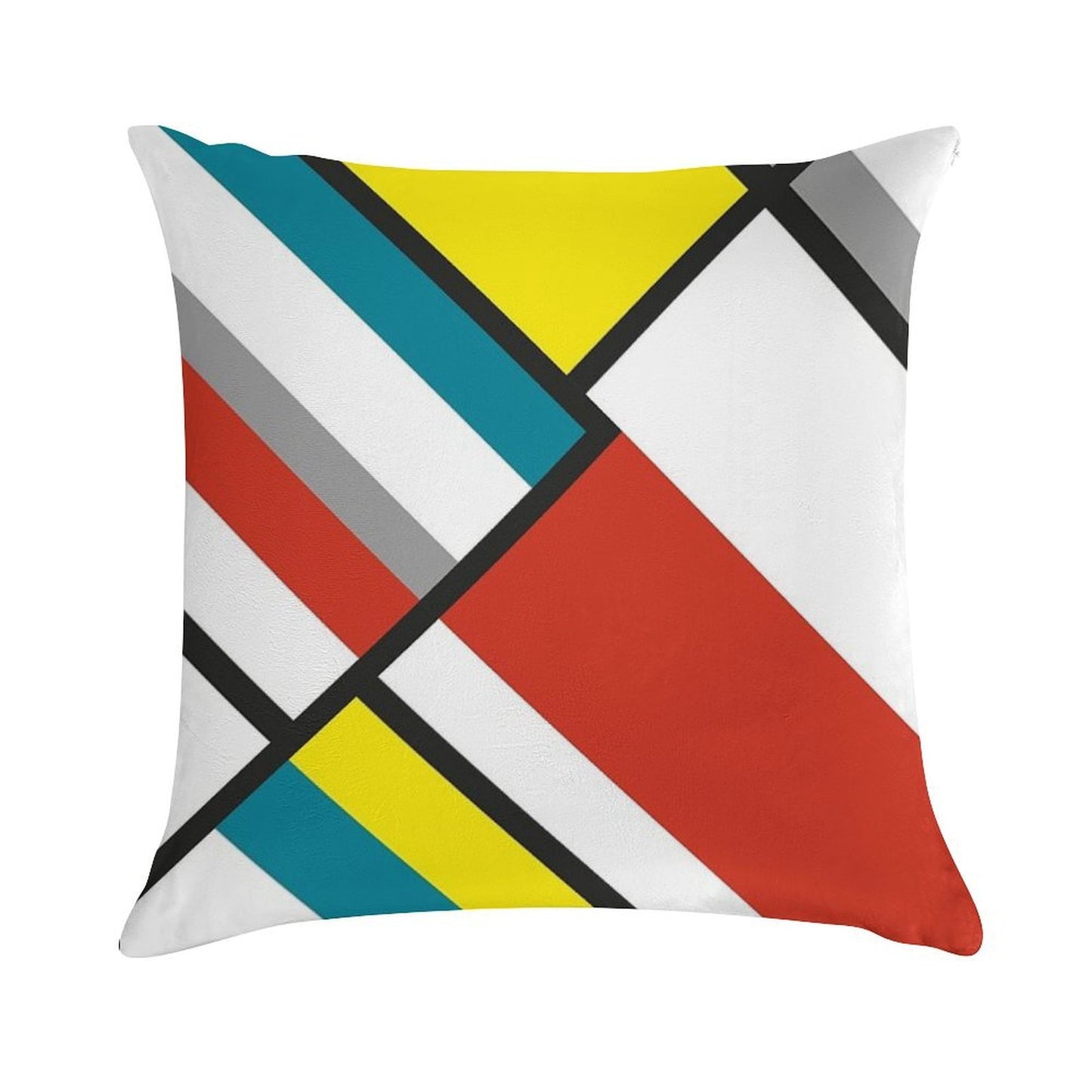 Abstract#84 Soft Short Plush Fabric Throw Pillow