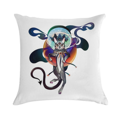Ray, The King of Cats. Warlock by Day, Regal Magic Feline Cat by Night. Soft Warmth Comfort Throw Pillow