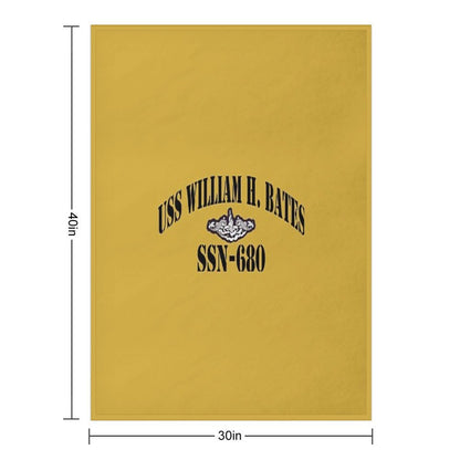 USS WILLIAM H. BATES (SSN-680) SHIP'S STORE Eco-conscious Throw Blanket