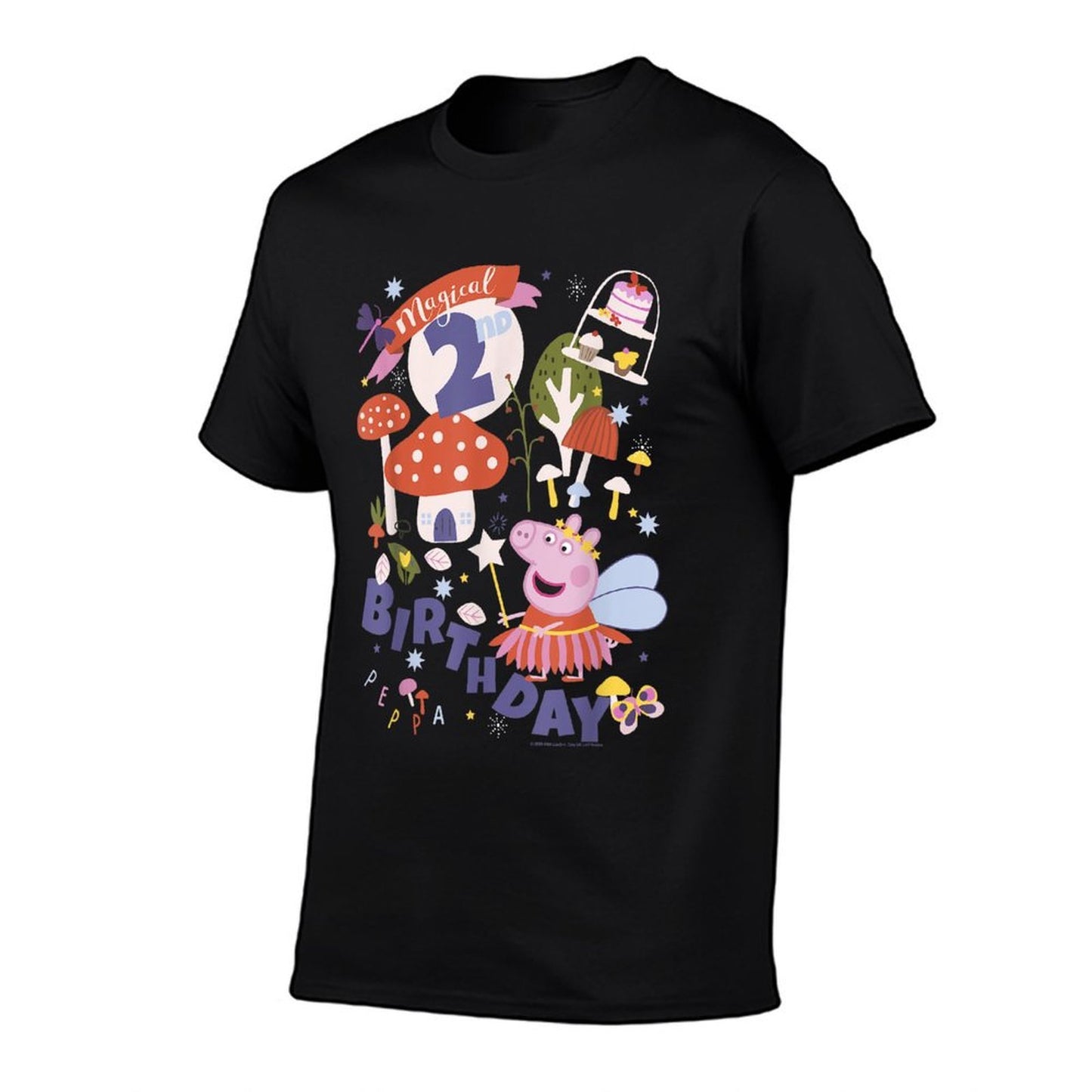 Peppa Pig Magical 2nd Birthday  Rolled Sleeves T-Shirt