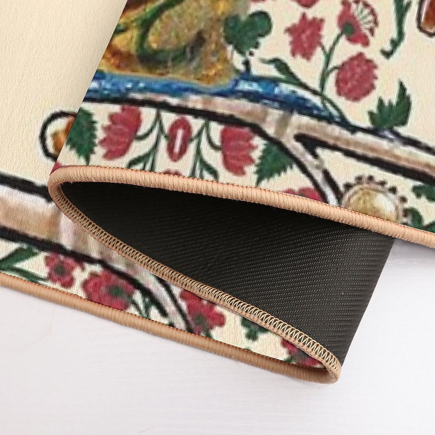 WEIRD MEDIEVAL BESTIARY MAKING MUSIC,Cat Playing Organ,Harpist Rabbit,Snail Cat  Easy To Clean Bath Mat