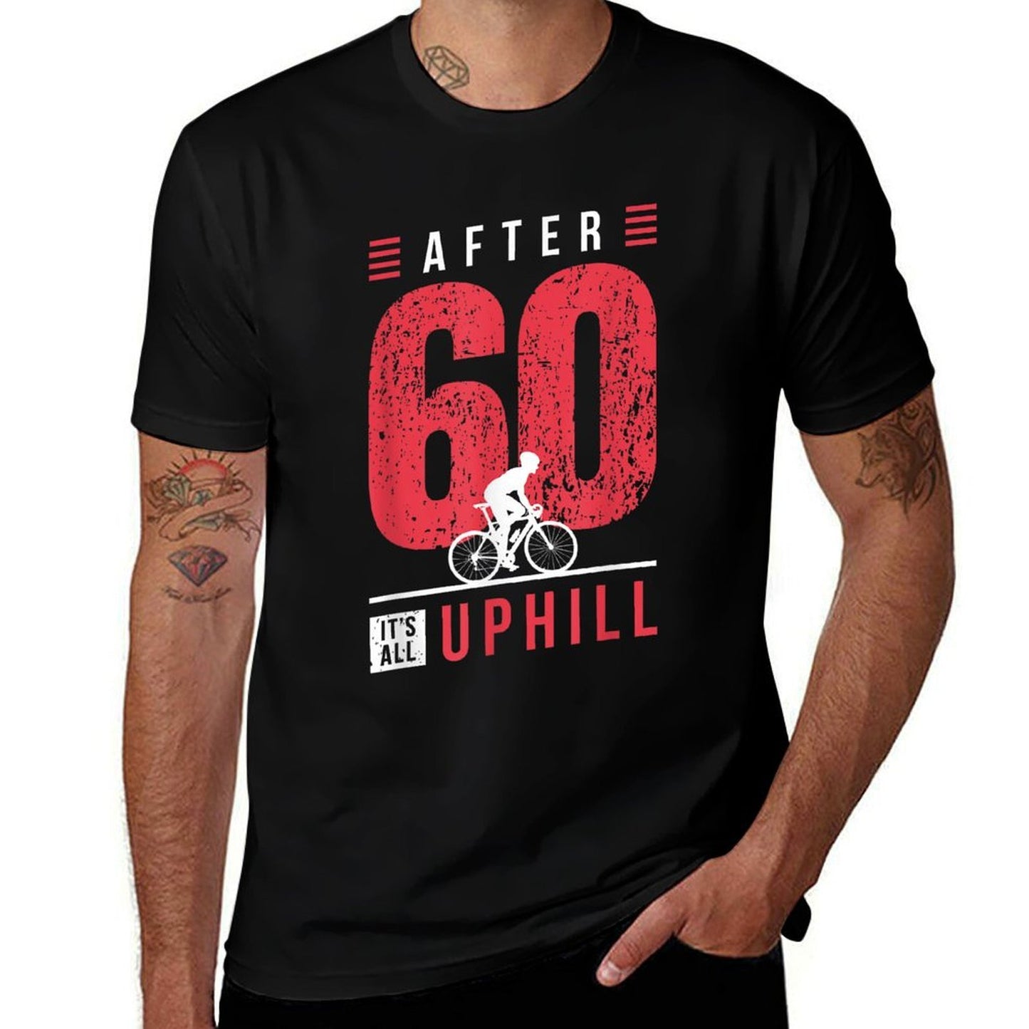 Cyclist 60th Birthday Cycling Dad Bicycle Racer 60 Years  Tagless Design T-Shirt