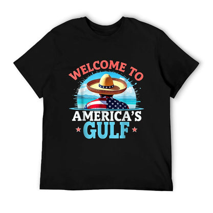 Gulf America Welcom To America&#39;s Gulf Slim-fit Cut T-Shirt