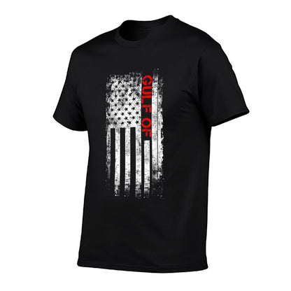 Gulf of USA America Funny Gulf of Mexico USA Flag Map July 4 Quick-drying T-Shirt