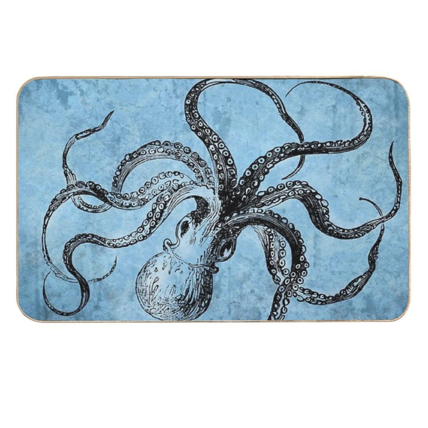 Vintage Octopus  Absorbent Bath Mat