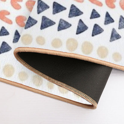 Geometric Strips on Light  Pet-Safe Bath Mat