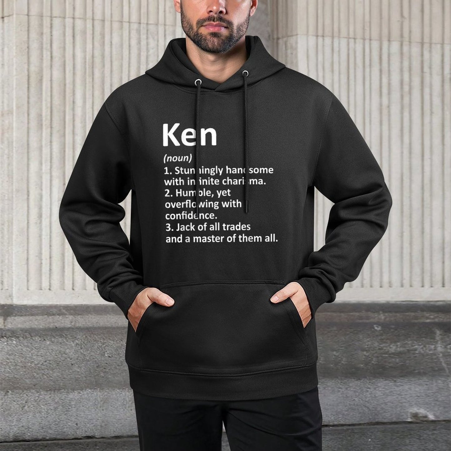 KEN Definition Personalized Name Funny Birthday Gift Idea Medium-Weight Fabric Hoodie