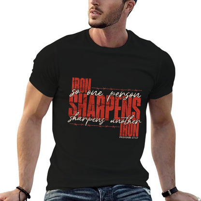 Vintage Iron Sharpens Iron Men Women Faith Religous Gift  Versatile T-Shirt