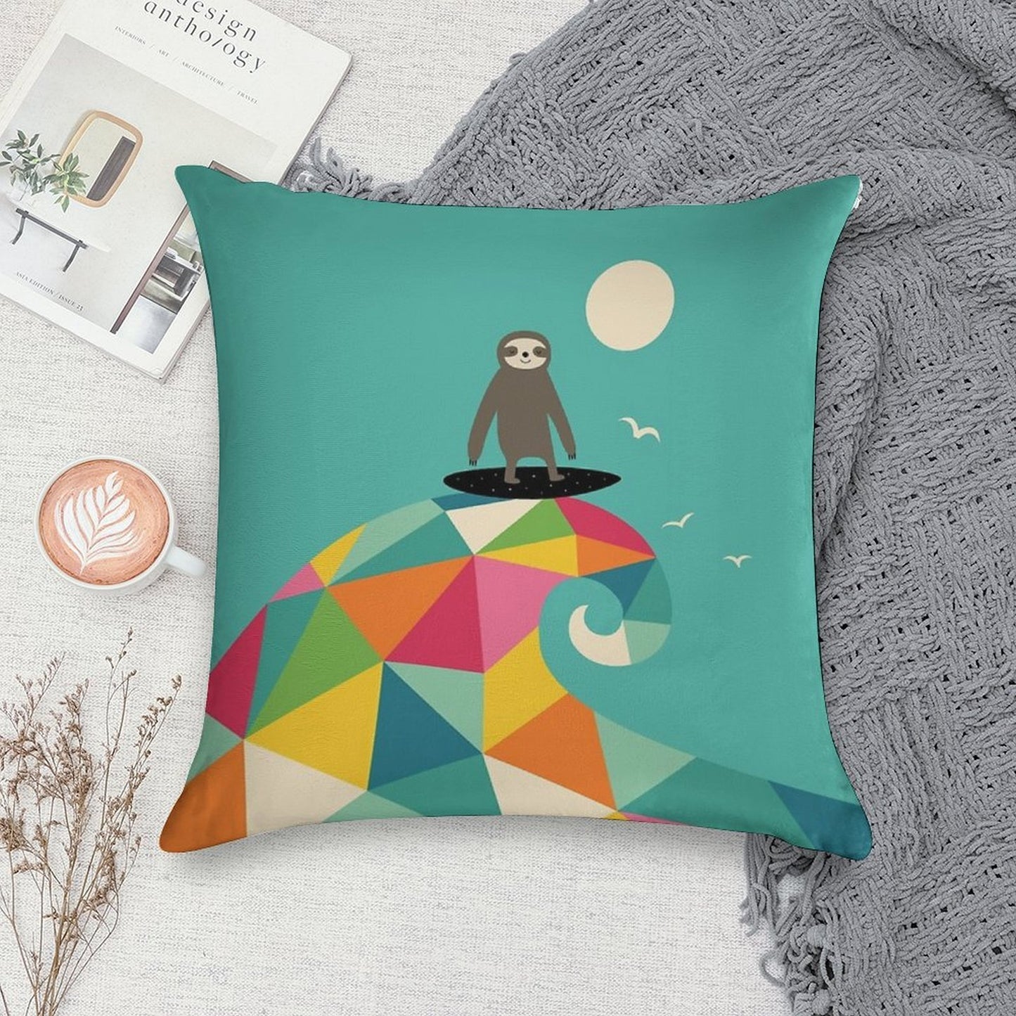 Surfs Up Soft Durable Construction Throw Pillow